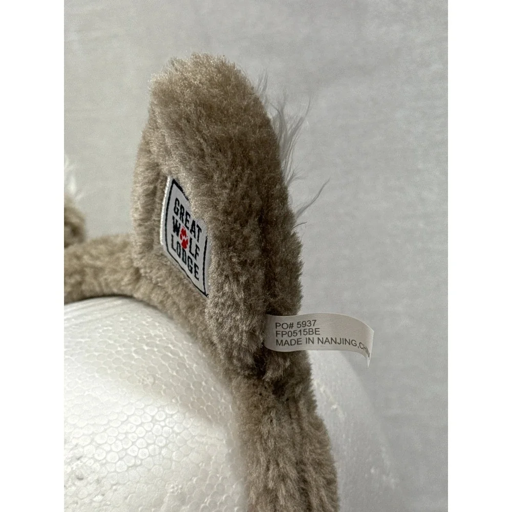 Great Wolf Lodge Kids Plush Wolf‎ Ears Headband Tan White Faux Fur FP0515BE